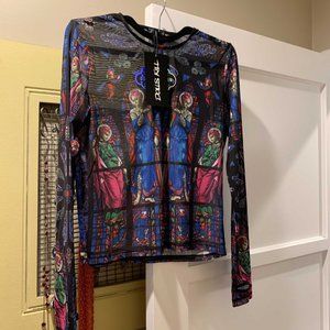 Current Mood Higher Calling Mesh Top XX-Large NWT